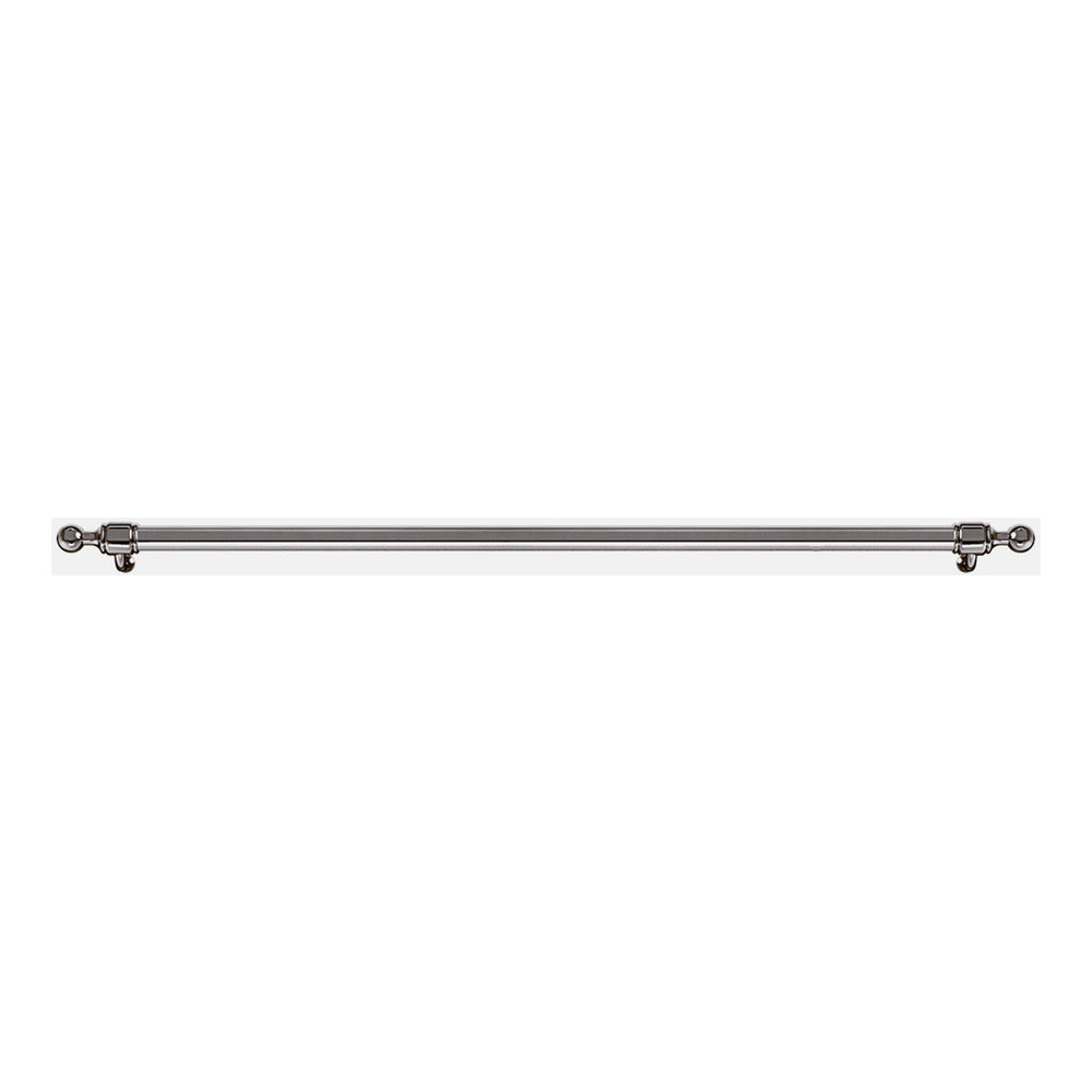 Chrome handrail bar with mounting brackets at both ends, HRN30C