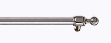 ILVE Nostalgie II chrome handrail end with ring and bracket, 36-inch length
