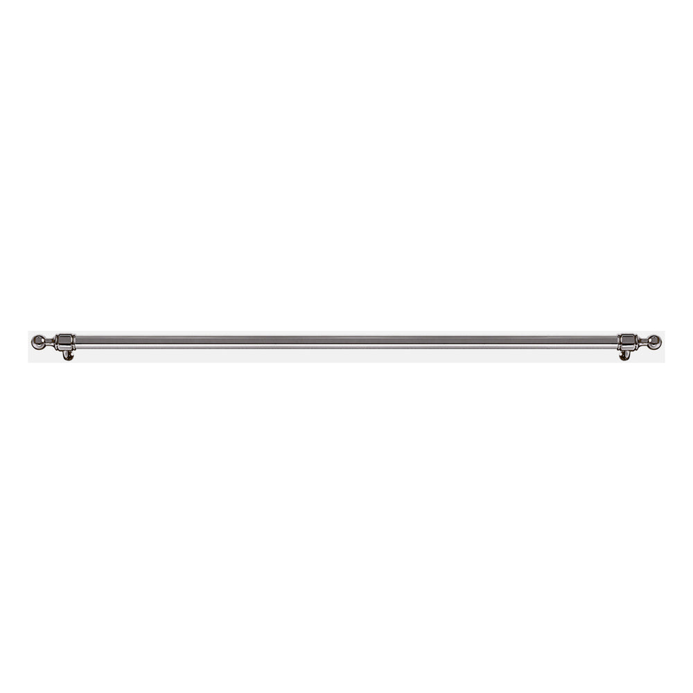 ILVE Nostalgie II chrome handrail with end brackets on a back plate, 36-inch