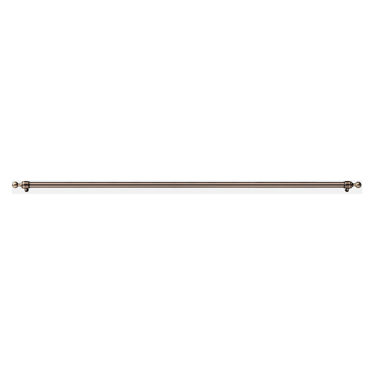 Bronze 48-inch handrail with end mounts and straight rail bar