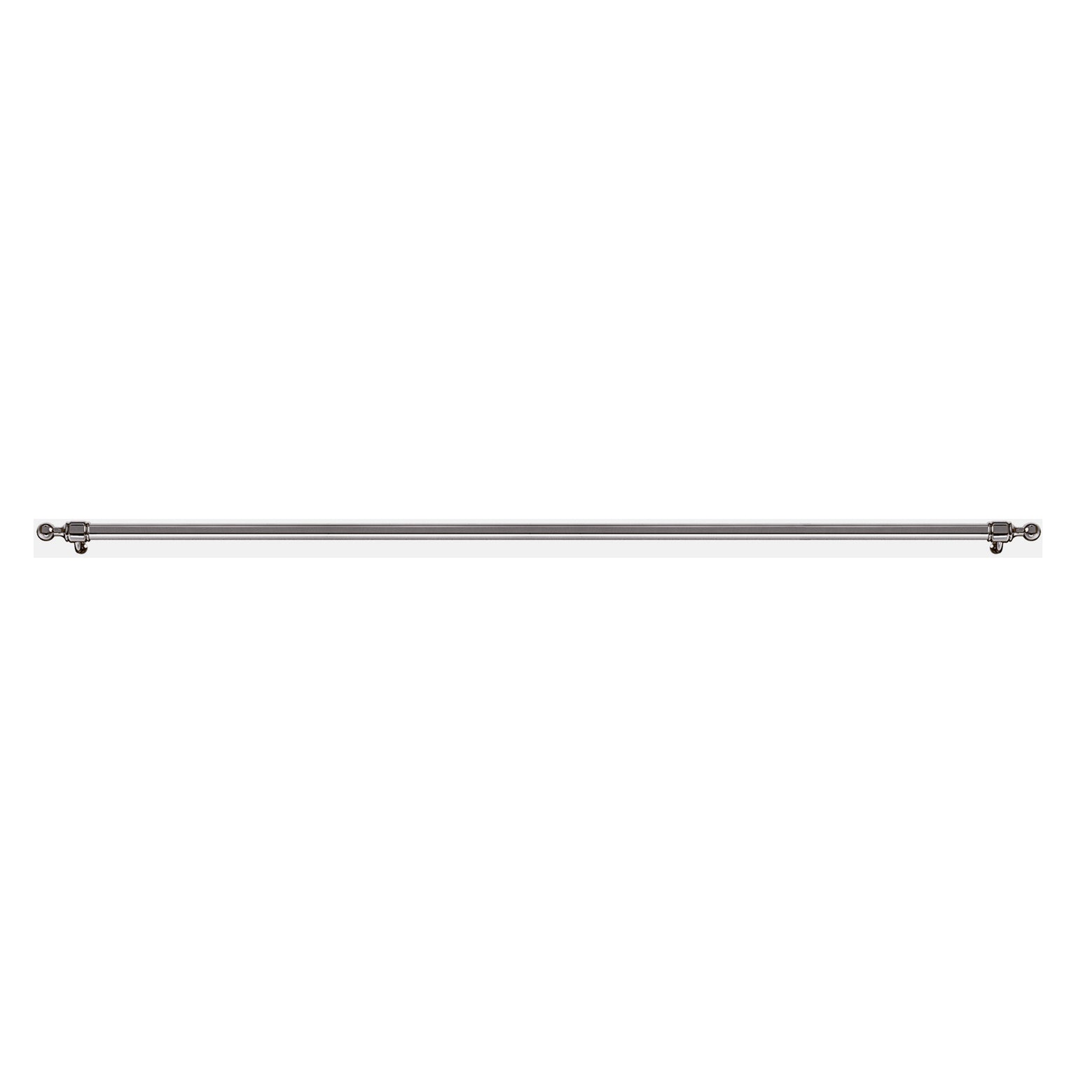 Chrome straight handrail bar with two wall brackets