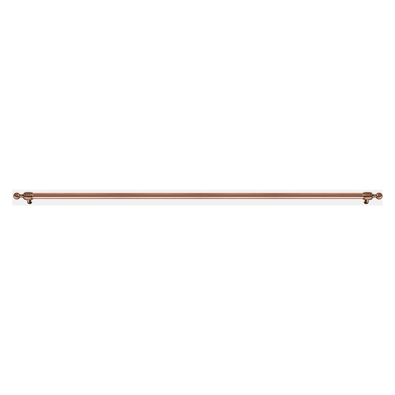 Copper 48-inch handrail with two end mounting brackets and straight bar