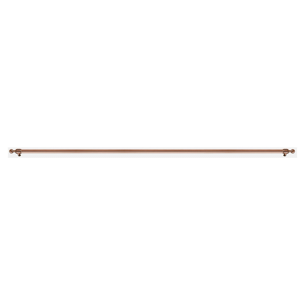 Copper handrail rod with wall brackets, Nostalgie II style, 60-inch length