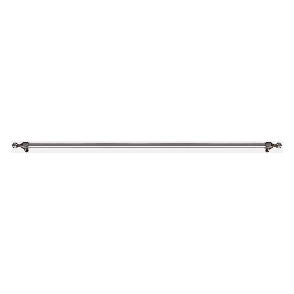 40-inch chrome handrail bar with two wall-mount brackets, straight design