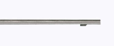 Stainless steel handrail with horizontal bar and mounting end brackets
