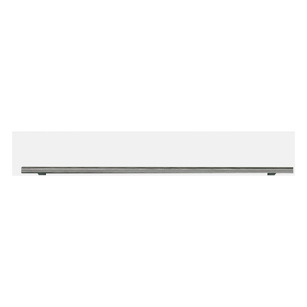Stainless steel handrail with long bar and two recessed mounting brackets