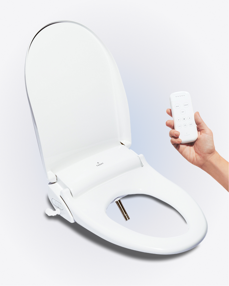 TUSHY Ace Electric Bidet and Heated Seat, Self Cleaning Nozzle Air Drier & Remote Control