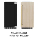 ZLINE Autograph Edition 15-Inch Touchstone Gourmet Ice Maker with Drain Pump and Panel Ready Door with Champagne Bronze Handle (IGMDPZ-15-CB)