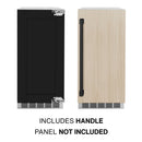 ZLINE Autograph Edition 15-Inch Touchstone Gourmet Ice Maker with Drain Pump and Panel Ready Door with Matte Black Handle (IGMDPZ-15-MB)