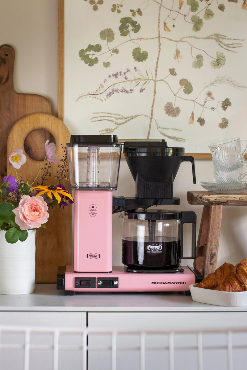 Moccamaster KBGV Select Glass Carafe 10-Cup Coffee Maker in Pink with Volume Selector Switch, Automatic Drip-Stop & Auto-off 100 minutes, 40 Ounce, 1.25L (53939)
