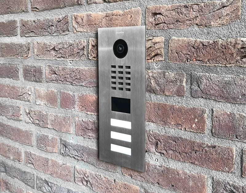 DoorBird D2103V IP Video Door Station, 3 Call Button in Chrome