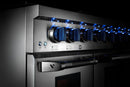 Vezeni 48-Inch Randolph Gas Range in Stainless Steel with Blue Accents (VRN4802-BL)