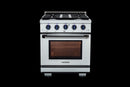 Vezeni 30-Inch Randolph Gas Range in Stainless Steel with Blue Accents (VRN3005-BL)