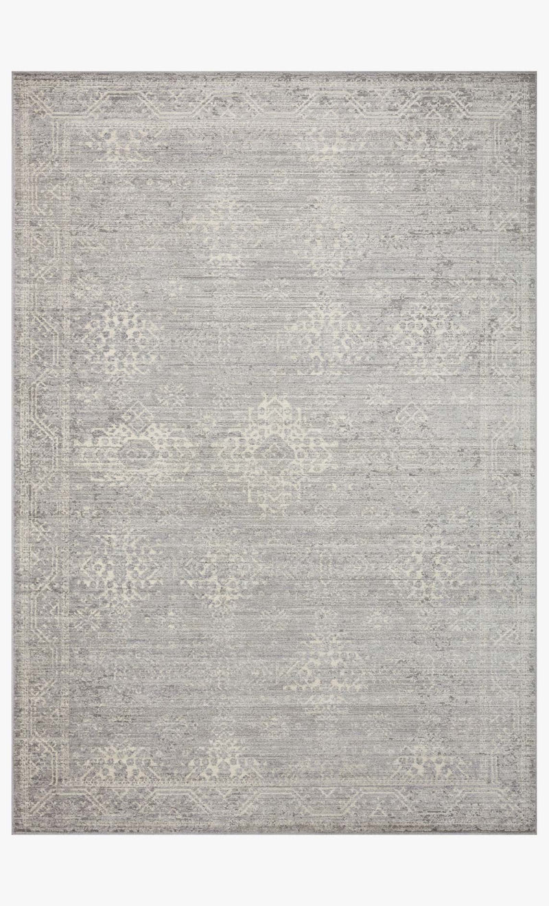 Loloi Indra Contemporary in Silver and Ivory 10' x 14' Area Rug (INA-02)