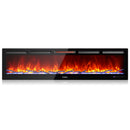 TURBRO In Flames INF72W-3D WiFi Smart Wall Mounted Electric Fireplace, 1500W Infrared Quartz Heating - Tempered Glass (707-98-186A)