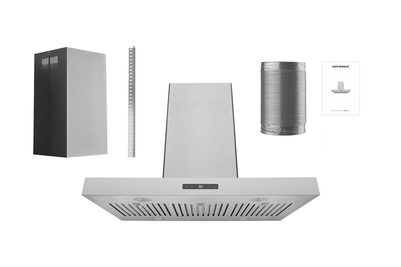 Hauslane 600 CFM Island T-Shaped Range Hood in Stainless Steel (IS-700SS)