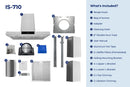Hauslane Island Range Hood in Stainless Steel (IS-710)