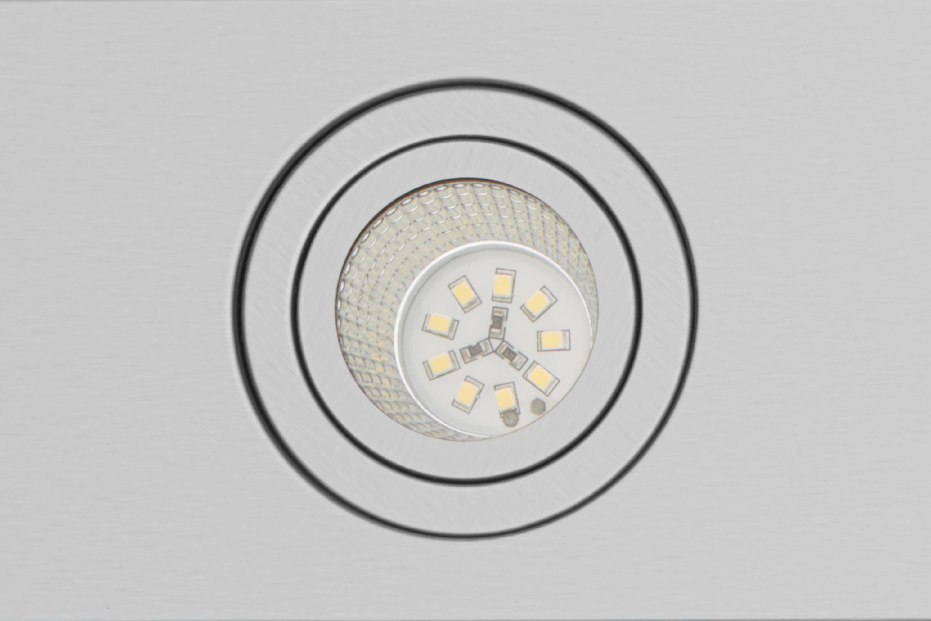 Stainless steel island range hood LED light lens with circular trim