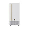 Forno Cristallo 15-Inch 66 lb/Day Freestanding/Undercounter Nugget Ice Maker in White with Antique Brass Handle (FIMBI7307-15WHT)