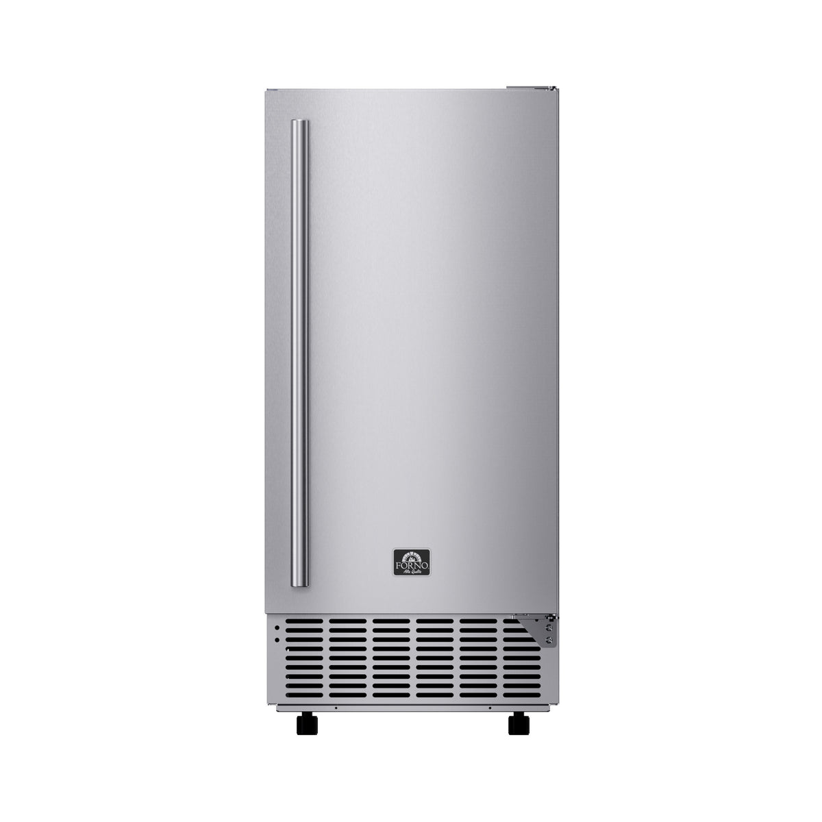 Forno Cristallo 15-inch stainless steel cubed ice maker, front view