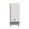 Forno Cristallo 15-Inch 79 lb/Day Freestanding/Undercounter Cubed Ice Maker in White with Antique Brass Handle (FIMBI7313-15WHT)