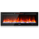 TURBRO In Flames INF50W-3D WiFi Smart Wall Mounted Electric Fireplace - Tempered Glass (707-98-183A)