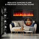TURBRO In Flames INF50W-3D WiFi Smart Wall Mounted Electric Fireplace - Tempered Glass (707-98-183A)