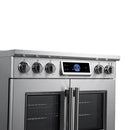 Forno Maximus 36-Inch Induction Range with 5.36 Cu. Ft. Convection Oven, French Door, 5 Cooking Zones,  Air Sous Vide, Air Fry Basket in Stainless Steel (FFSIN0932-36)