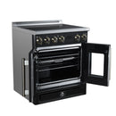 FORNO Torino 30-Inch 4.32 Cu. Ft. French Door Induction Range with True Convection, Air Fry and Sous Vide in Black 240V (FFSIN0950-30BLK)
