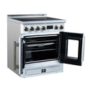 FORNO Torino 30-Inch 4.32 Cu. Ft. French Door Induction Range with True Convection, Air Fry and Sous Vide in White, 240V (FFSIN0950-30WHT)