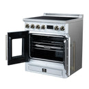 FORNO Torino 30-Inch 4.32 Cu. Ft. French Door Induction Range with True Convection, Air Fry and Sous Vide in White, 240V (FFSIN0950-30WHT)
