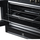 FORNO Torino 36-Inch 5.36 Cu. Ft. French Door Induction Range with True Convection, Air Fry and Sous Vide in Black 240V (FFSIN0950-36BLK)