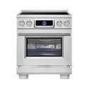 Forno Maximus 30-Inch 4.32 Cu. Ft. Induction Range with 4 Elements and Air Fryer in Stainless Steel (FFSIN0968-30)