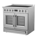 Forno Torino 36-Inch French Door Induction Range with True Convection and Air Fry in Stainless Steel (FFSIN0950-36)