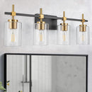 Parrot Uncle Jasper Modern Clear 4-Light Bathroom Vanity Light
