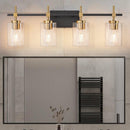Parrot Uncle Jasper Modern Clear 4-Light Bathroom Vanity Light