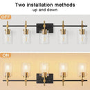 Parrot Uncle Jasper Modern Clear Glass 5-Light Bathroom Vanity Light