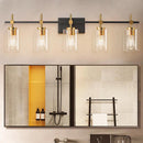 Parrot Uncle Jasper Modern Clear Glass 5-Light Bathroom Vanity Light