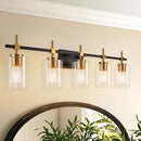 Parrot Uncle Jasper Modern Clear Glass 5-Light Bathroom Vanity Light