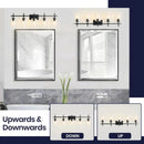 Parrot Uncle Jasper Modern Brushed Nickel & Black Clear Glass 5-Light Bathroom Linear Vanity Light