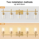 Parrot Uncle Jasper Modern Clear Glass 5-Light Bathroom Vanity Light