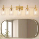 Parrot Uncle Jasper Modern Clear Glass 5-Light Bathroom Vanity Light