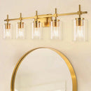 Parrot Uncle Jasper Modern Clear Glass 5-Light Bathroom Vanity Light