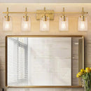 Parrot Uncle Jasper Modern Clear Glass 5-Light Bathroom Vanity Light