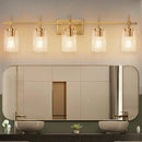 Parrot Uncle Jasper Modern Clear Glass 5-Light Bathroom Vanity Light