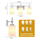 Parrot Uncle Jasper Modern Frosted Glass 3-Light Bathroom Vanity Light