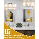 Parrot Uncle Jasper Modern Frosted Glass 3-Light Bathroom Vanity Light