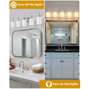 Parrot Uncle Jasper Modern Frosted Glass 5-Light Bathroom Linear Vanity Light