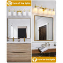 Parrot Uncle Jasper Modern Frosted Glass 5-Light Bathroom Linear Vanity Light