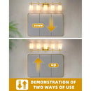Parrot Uncle Jasper Modern Frosted Glass 5-Light Bathroom Linear Vanity Light